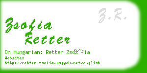 zsofia retter business card